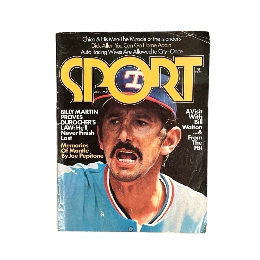 Billy Martin Texas Rangers - August 1975 Sports Magazine